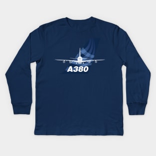 Airbus A380 Kids Long Sleeve T-Shirt